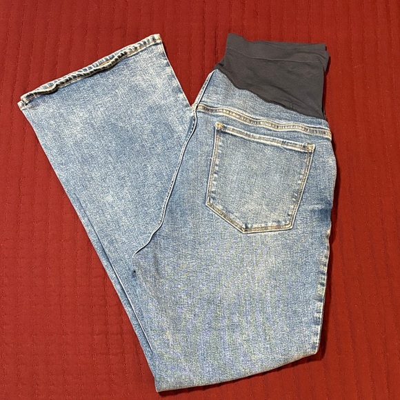 Old Navy Maternity Flare Full Panel Blue Jeans Size 18 - Picture 1 of 9